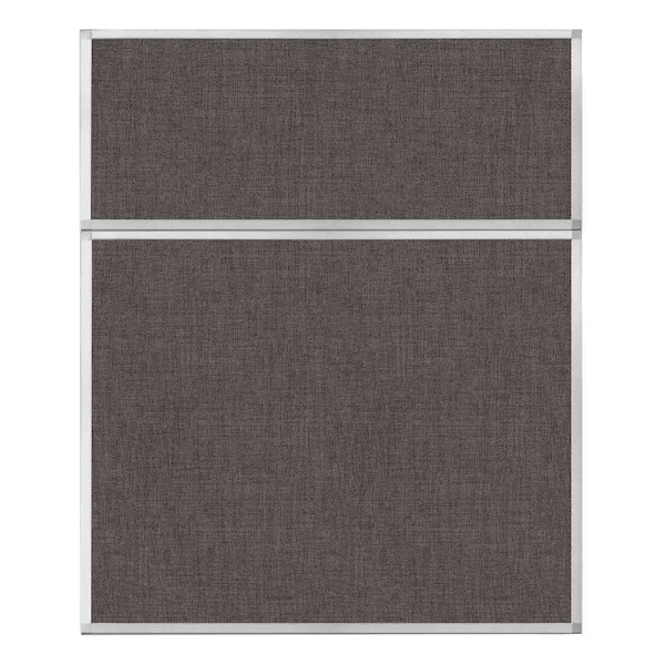 Hush Panel Configurable Cubicle Partition 5' x 6' Mocha Fabric